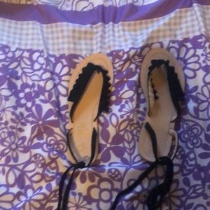 Black lace up sandals